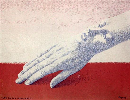René Magritte Les Bijoux Indiscrets, 1963 9.25 x 12in., unframed